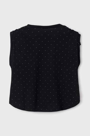 Детский хлопковый топ Mayoral цвет чёрный