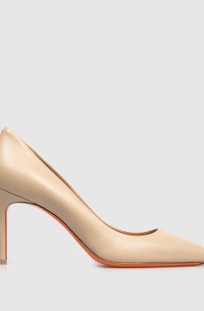 Бежевые кожаные туфли