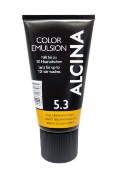 Уценка! Оттеночная эмульсия для волос Alcina Color Emulsion 5.3 Light Brown Gold, 150 мл