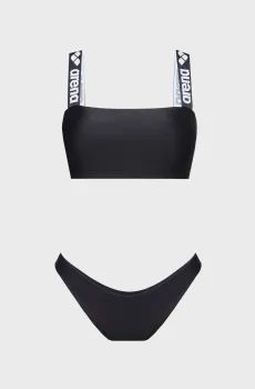 Женский черный купальник ELASTIC SOLID BIKINI BANDEAU Черный L Arena 007086-500