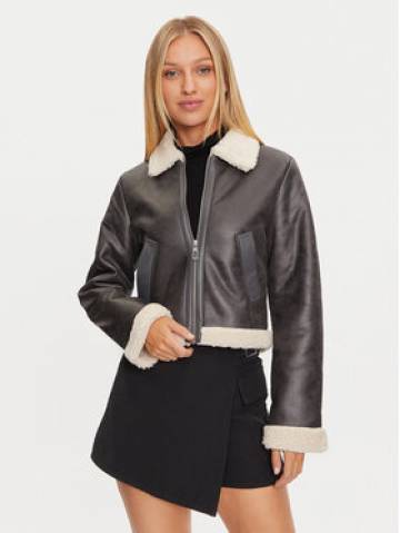 ONLY Куртка зі штучної шкіри Betty 15322046 Сірий Regular Fit ONLY Куртка зі штучної шкіри Betty 15322046 Сірий Regular Fit