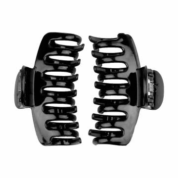 Набор зажимов для волос Titania Дино, черные, 6 см, 2 шт (7956 B)