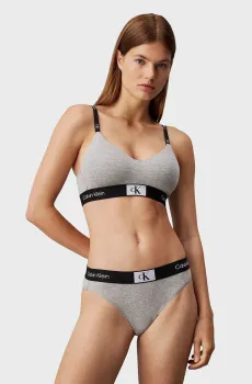 Женский серый бюстгальтер LGHT LINED BRALETTE Серый XS Calvin Klein 000QF7218E