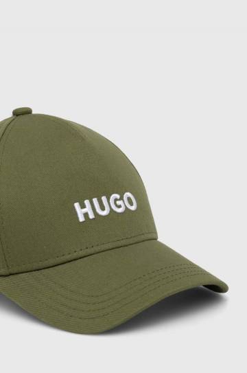 Хлопковая кепка HUGO цвет зелёный с аппликацией 50518901 Хлопковая кепка HUGO цвет зелёный с аппликацией 50518901