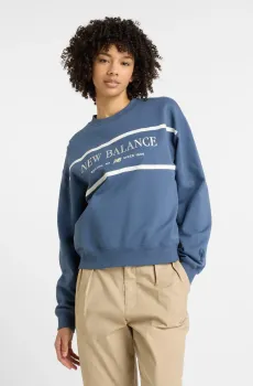 Женский синий свитшот Athletics Nautical Синий S New Balance WT51923VTI