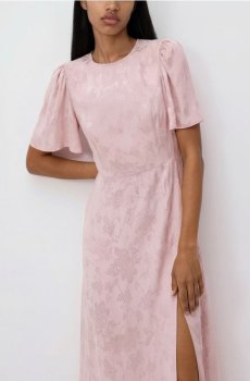 Reserved - Сукня з віскози - пастельний рожевий - 772HR-03X