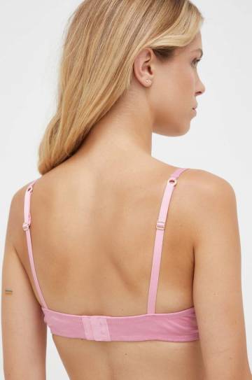 Бюстгальтер Guess цвет розовый кружево однотонный Бюстгальтер Guess цвет розовый кружево однотонный