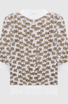 Топ в узор с люрексом