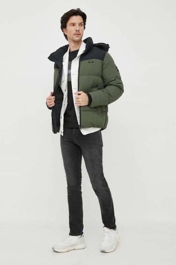 Куртка Calvin Klein мужская цвет зелёный зимняя Куртка Calvin Klein мужская цвет зелёный зимняя