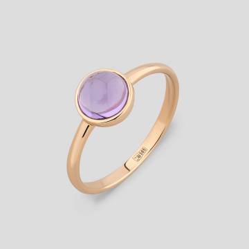 Золотое кольцо Minimal к480-ч-purple-17 17 Золотое кольцо Minimal к480-ч-purple-17 17
