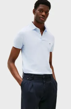 Мужское голубое поло CORE 1985 SLIM Голубой XL Tommy Hilfiger MW0MW17771