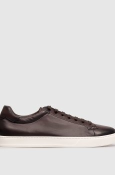 Кожаные кеды с эффектом градиента