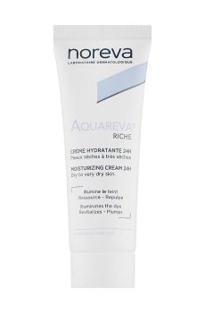 Увлажняющий насыщенный крем для лица Noreva Aquareva Moiturizing Cream 24H для сухой и очень сухой кожи, 40 мл