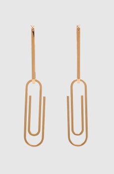 Золотые серьги Paperclip