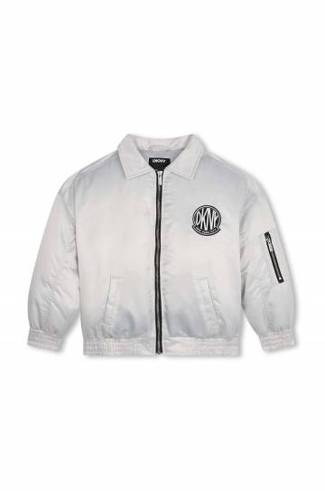 Детская куртка-бомбер Dkny цвет серый D60235 Детская куртка-бомбер Dkny цвет серый D60235
