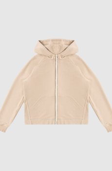 Детская бежевая спортивная куртка с цепочкой мониль
