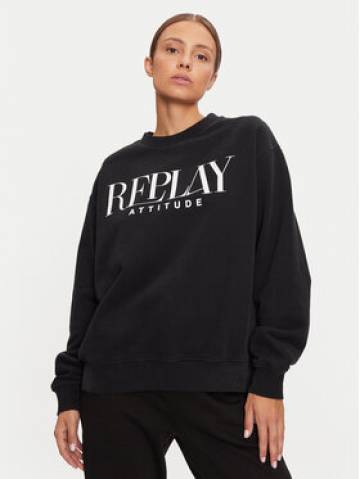 REPLAY Світшот W3106C.000.22890CS Чорний Oversize REPLAY Світшот W3106C.000.22890CS Чорний Oversize