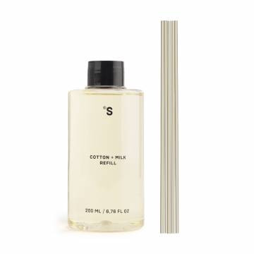 Сменный блок для аромадиффузора Sisters Aroma Cotton + Milk Refill Котон и молоко, 200 мл Сменный блок для аромадиффузора Sisters Aroma Cotton + Milk Refill Котон и молоко, 200 мл
