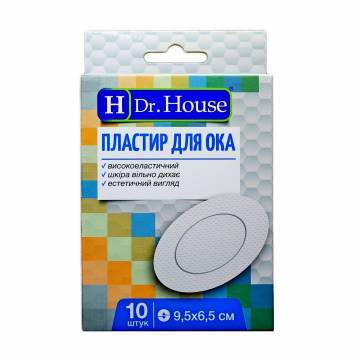 Пластырь для глаза Dr. House, 9.5*6.5 см, 10 шт Пластырь для глаза Dr. House, 9.5*6.5 см, 10 шт