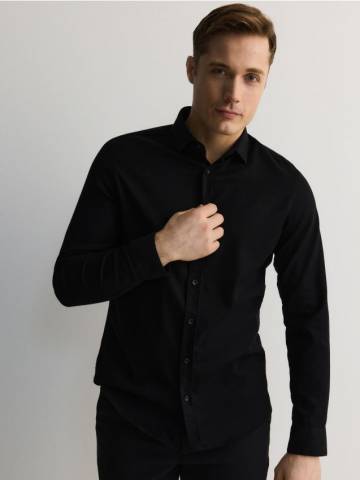 Reserved - Бавовняна сорочка super slim fit - чорний - 975AO-99X Reserved - Бавовняна сорочка super slim fit - чорний - 975AO-99X