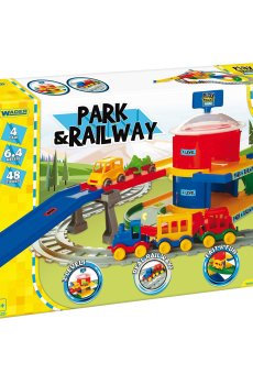 Игровой набор железная дорога Wader Play Tracks Railway Вокзал 6.4 м, от 1 года (51520)