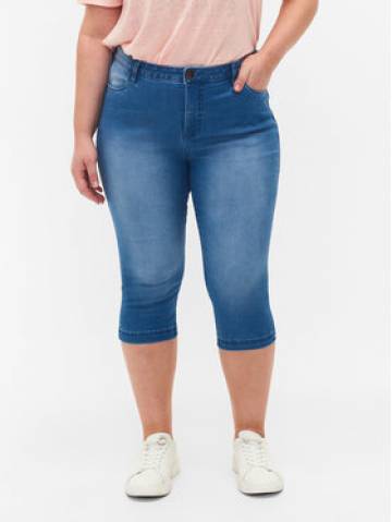Zizzi Штани-капрі O10305H Голубий Slim Fit Zizzi Штани-капрі O10305H Голубий Slim Fit