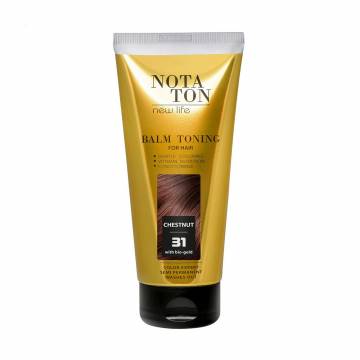 Тонирующий бальзам для волос Notaton New Life Balm Toning с био-золотом, 31 Каштановый, 150 мл Тонирующий бальзам для волос Notaton New Life Balm Toning с био-золотом, 31 Каштановый, 150 мл