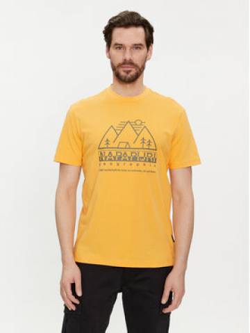 Napapijri Футболка S-Faber NP0A4HQE Жовтий Regular Fit Napapijri Футболка S-Faber NP0A4HQE Жовтий Regular Fit