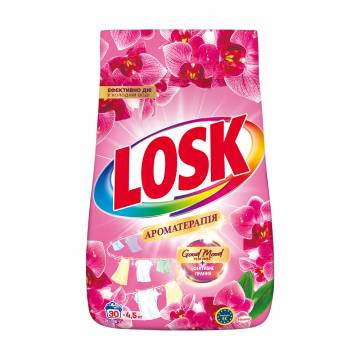 Стиральный порошок Losk Ароматерапия, с эфирными маслами и ароматом малазийских цветов, автомат, 30 стирок, 4.5 кг Стиральный порошок Losk Ароматерапия, с эфирными маслами и ароматом малазийских цветов, автомат, 30 стирок, 4.5 кг