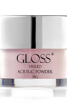 Акриловая пудра для ногтей Gloss UV/LED Acrylic Powder 003 Молочно-розовый, 15 г