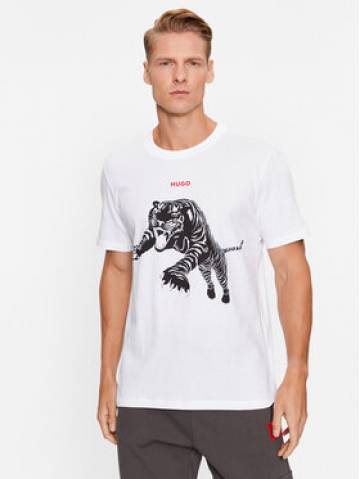 Hugo Футболка Darpione 50498196 Білий Regular Fit Hugo Футболка Darpione 50498196 Білий Regular Fit