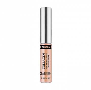 Осветляющий коллагеновый консилер для лица Enough Collagen Whitening Cover Tip Concealer 3 in 1, 02 Clear Beige Осветляющий коллагеновый консилер для лица Enough Collagen Whitening Cover Tip Concealer 3 in 1, 02 Clear Beige