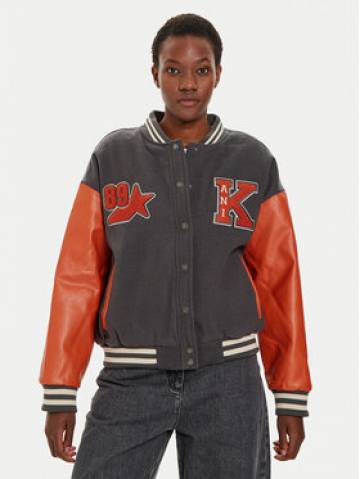 Karl Kani Куртка бомбер 61750001 Сірий Loose Fit Karl Kani Куртка бомбер 61750001 Сірий Loose Fit