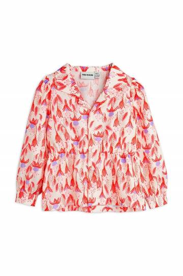 Детская рубашка Mini Rodini Fuchsia цвет красный 2472010242 Детская рубашка Mini Rodini Fuchsia цвет красный 2472010242