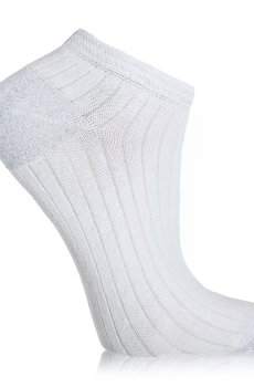 Носки женские AmiGА укороченные, с люрексом, белые, размер 23-25