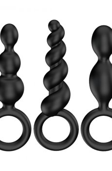 Набор анальных пробок Satisfyer Plugs чорные, 3 шт