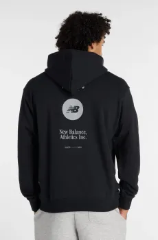 Мужское черное худи Vortex Черный L New Balance MT61M4JOBK