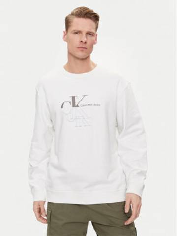 Calvin Klein Jeans Світшот Monogram Echo J30J325516 Білий Regular Fit Calvin Klein Jeans Світшот Monogram Echo J30J325516 Білий Regular Fit