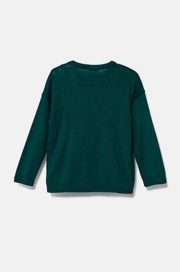 Детский свитер с добавлением шерсти United Colors of Benetton цвет зелёный лёгкий 1041H1025 Детский свитер с добавлением шерсти United Colors of Benetton цвет зелёный лёгкий 1041H1025