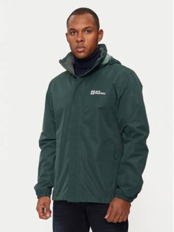 Jack Wolfskin Дощовик Stormy Point 2l 1111142 Зелений Regular Fit Jack Wolfskin Дощовик Stormy Point 2l 1111142 Зелений Regular Fit