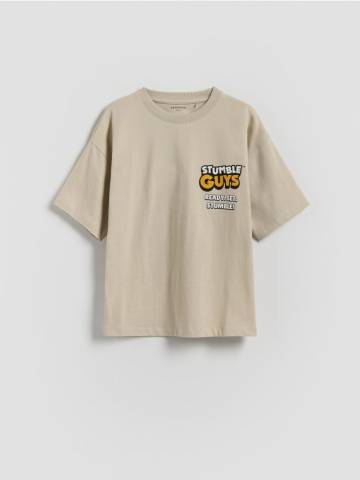 Reserved - Футболка Stumble Guys - бежевий - 013FH-08X Reserved - Футболка Stumble Guys - бежевий - 013FH-08X
