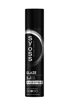 Лак для волос SYOSS Glaze 3 in 1 Hairspray средней фиксации, с эффектом ламинирования, 300 мл