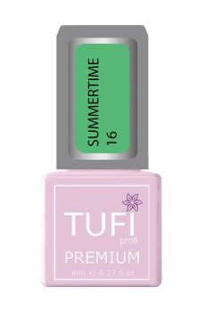 Уценка! Гель-лак для ногтей Tufi profi Premium Summertime, 16 Зеленая мята, 8 мл