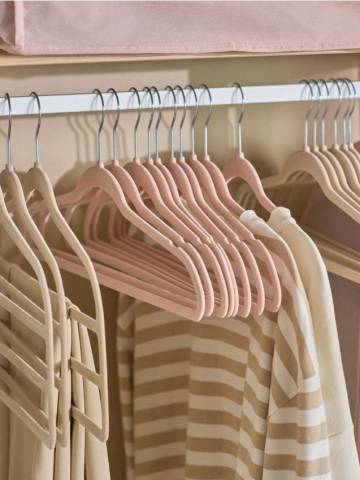 Вішалки, 20 шт. - пастельний рожевий