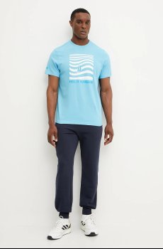 Хлопковая футболка Helly Hansen SHORELINE