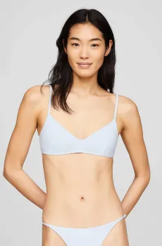 Женский голубой лиф от купальника TRIANGLE BRALETTE SEAL LOGO Голубой XS Tommy Hilfiger UW0UW05307
