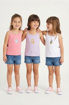 Бавовняні футболки з принтом 3 pack Snow White - різнобарвний