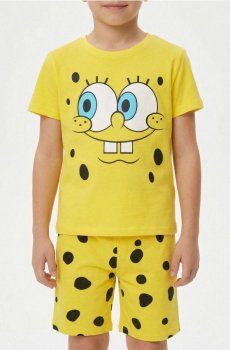 Двокомпонентна бавовняна піжама SpongeBob - жовтий