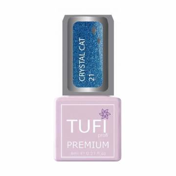 Гель-лак для ногтей Tufi Profi Premium Crystal Cat 21 Циан, 8 мл Гель-лак для ногтей Tufi Profi Premium Crystal Cat 21 Циан, 8 мл