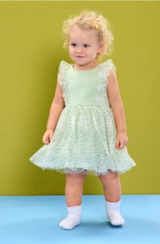 Сукня зі спідницею з тюлю - ментолово-зелений